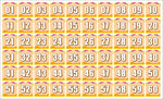 1-60数字卡号牌
