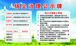 扬尘治理公示牌