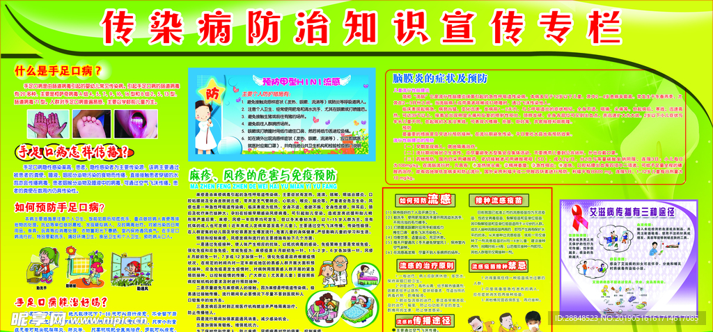 传染病防治知识宣传展板