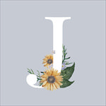 字母与花朵