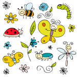 童装印花可爱卡通小昆虫