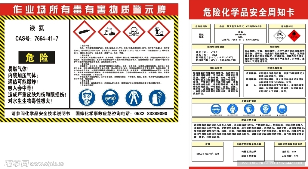 液氨安全告知牌