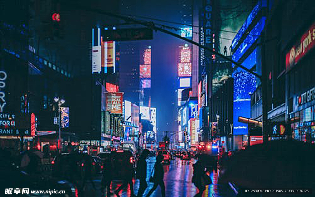 夜晚灯光城市