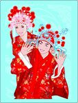 卡通新娘新郎