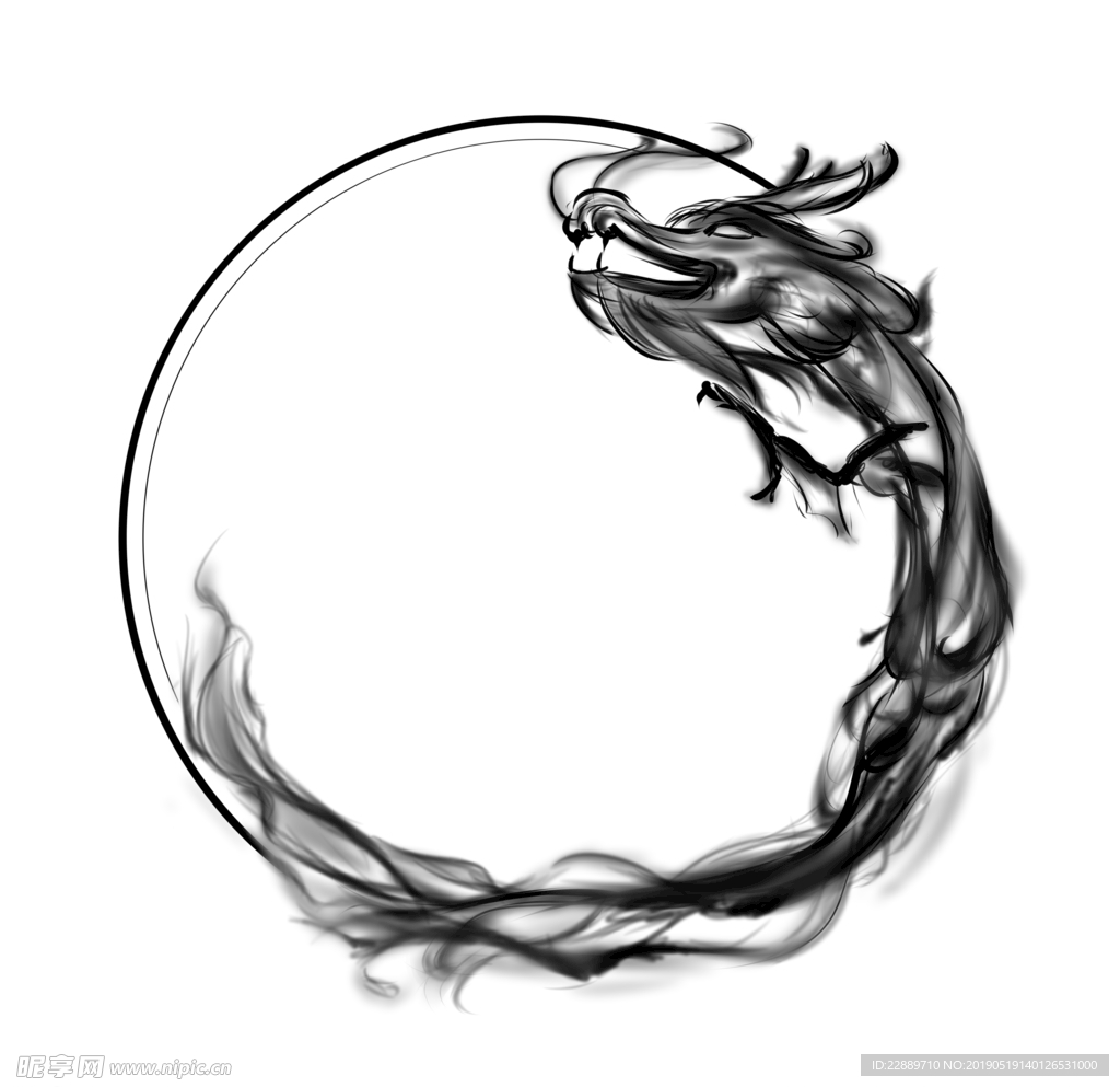 水墨中国风飞龙