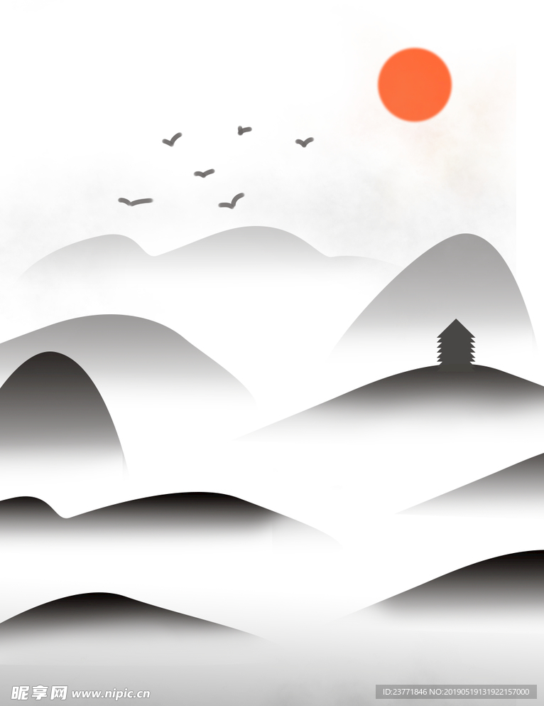 山水背景