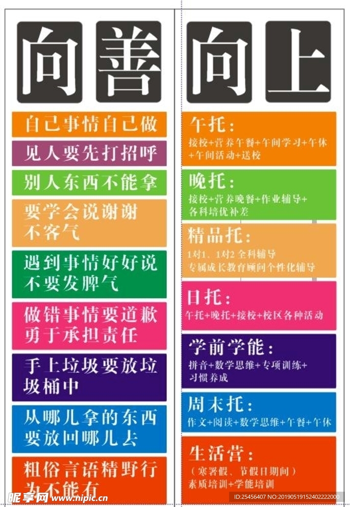 托管  小朋友 行为准则