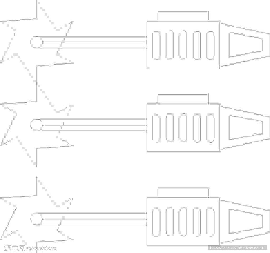 简笔画电锯 电锯 矢量
