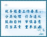 税务稽查工作要求简洁画面