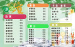 酒水饮料价目表