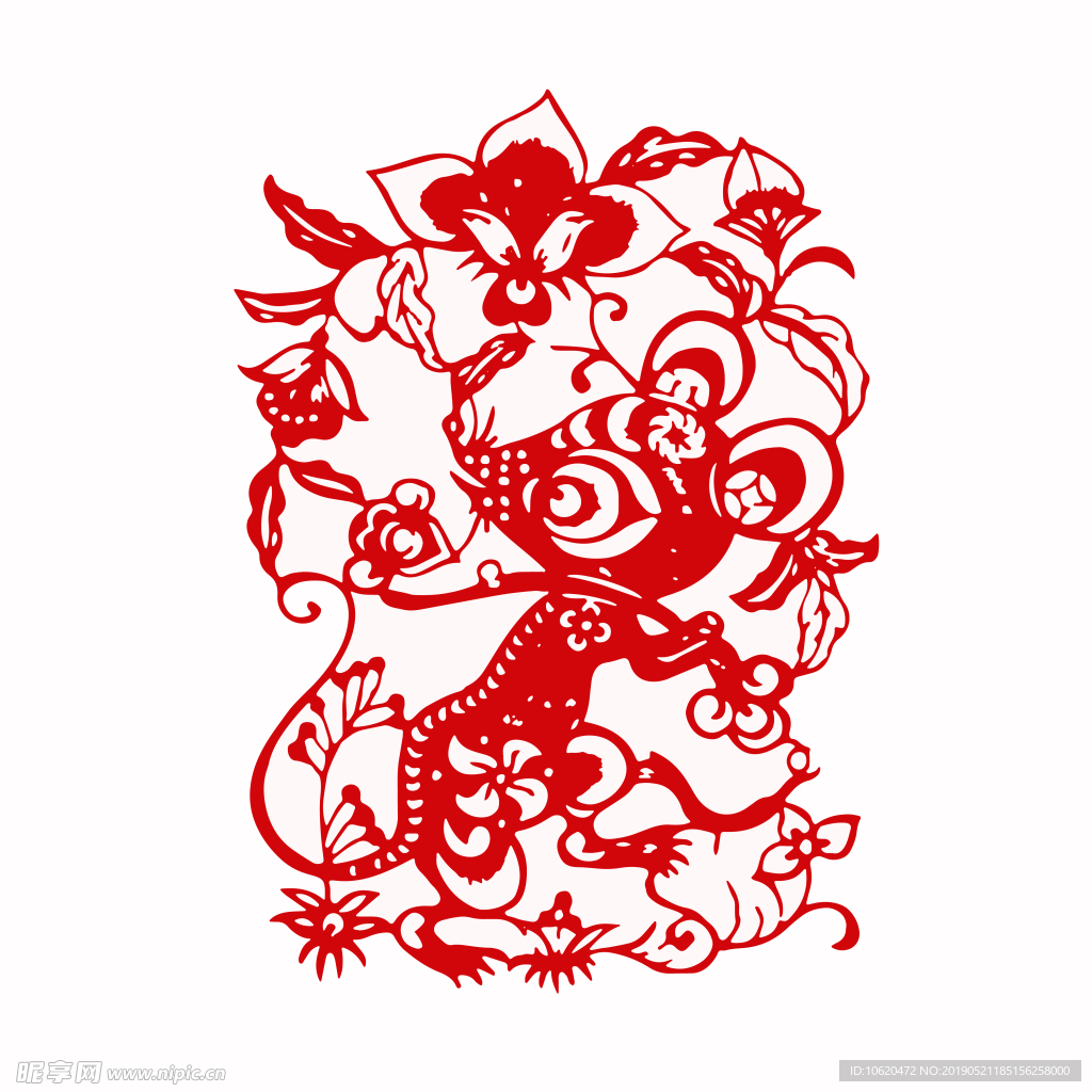 剪纸老鼠