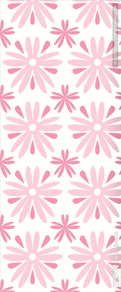 粉色花儿布艺背景