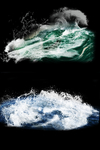 水浪白色水花蓝色海洋元素