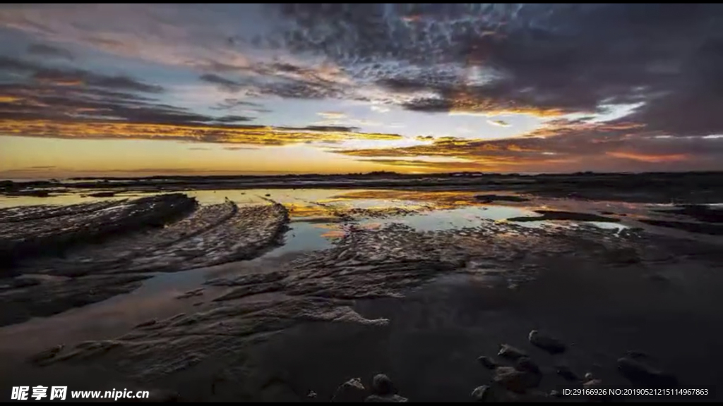 海滩黄昏