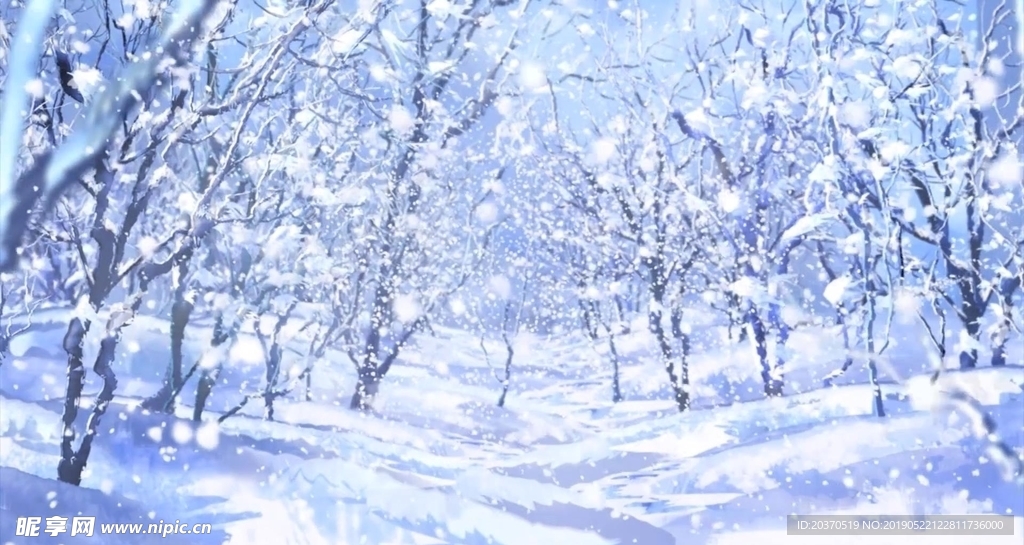 LED雪景背景视频