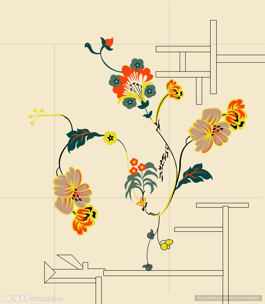 几何花朵