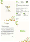 唯美淡雅多页简历