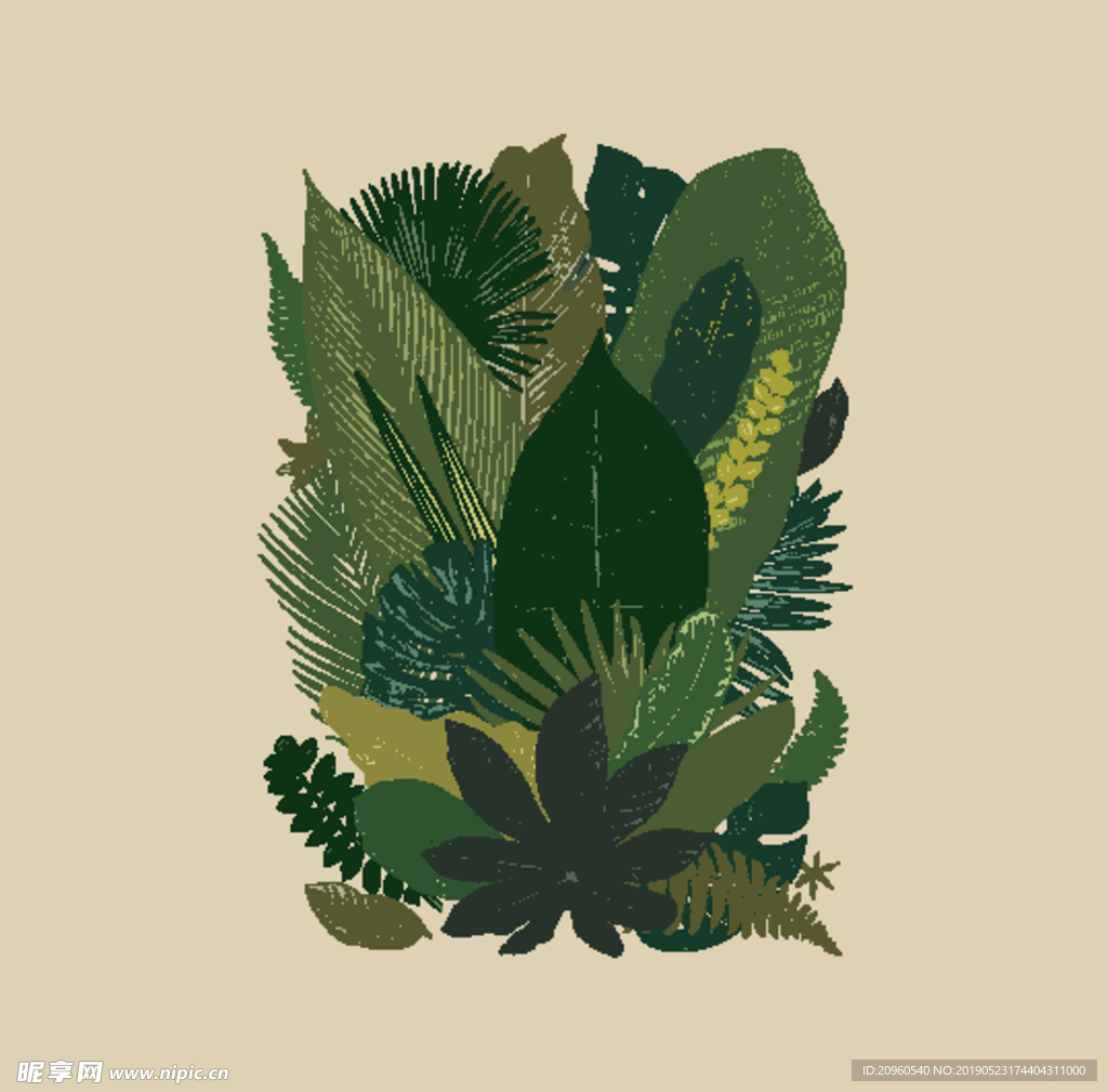 植物矢量手绘图