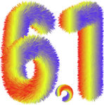 6.1毛绒字