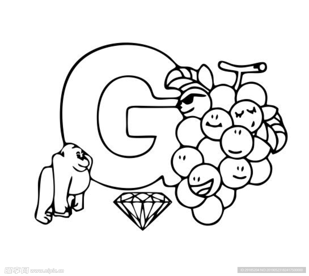 字母图片g