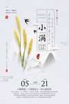 简约 二十四节气之小满海报设计