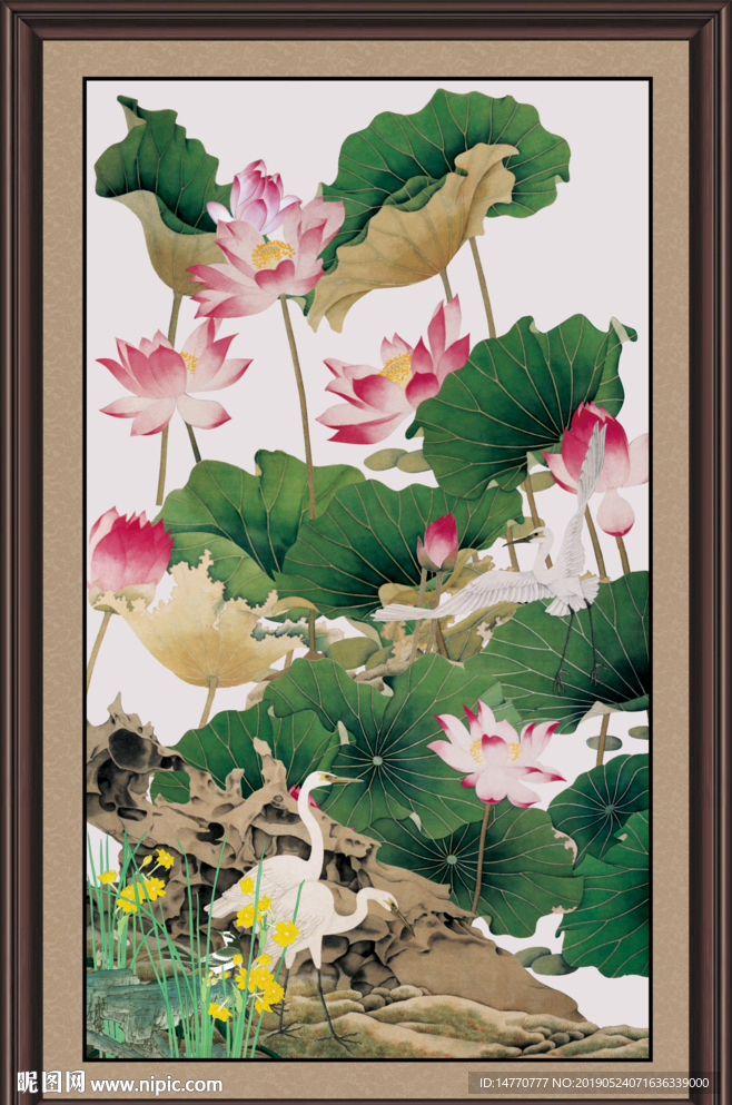 国画荷花