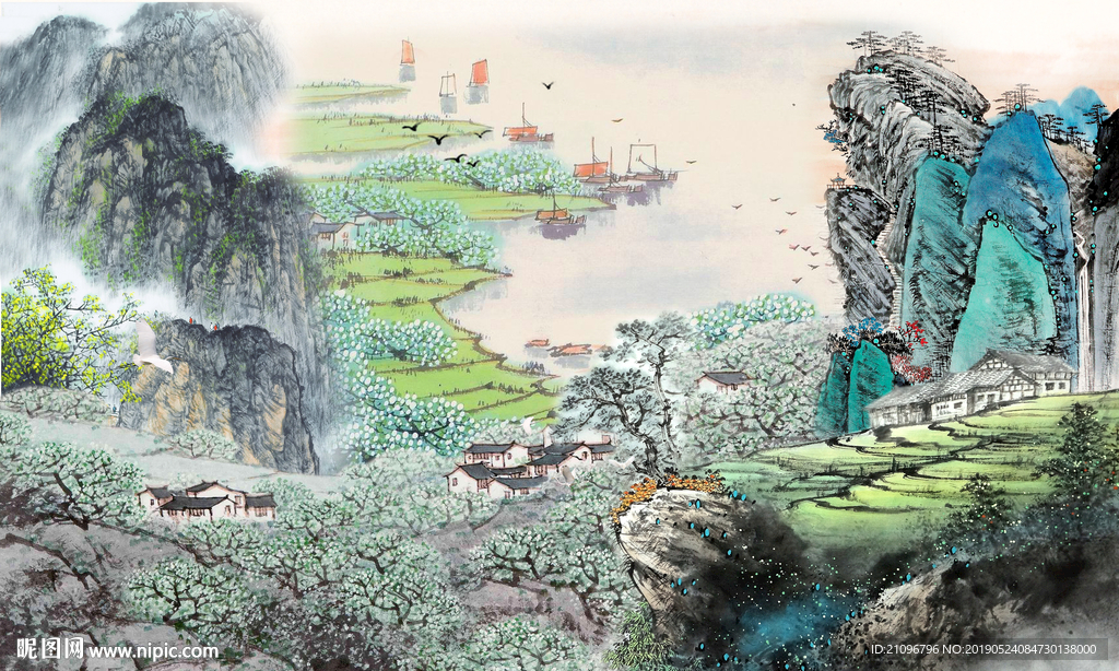 电视背景 国画