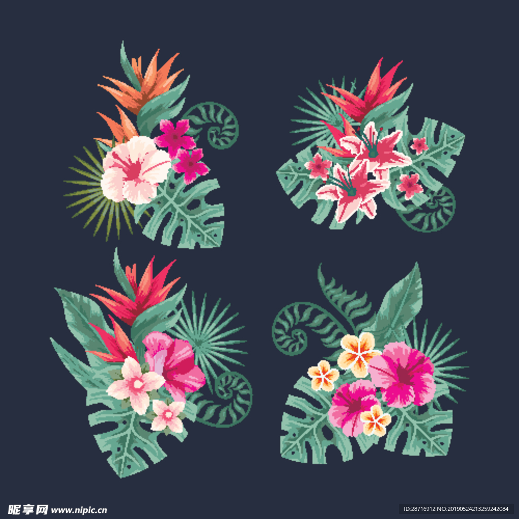 矢量热带植物