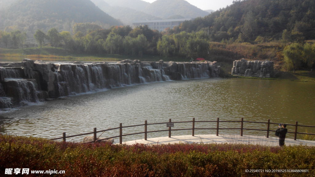 瀑布 湖水 风景名胜