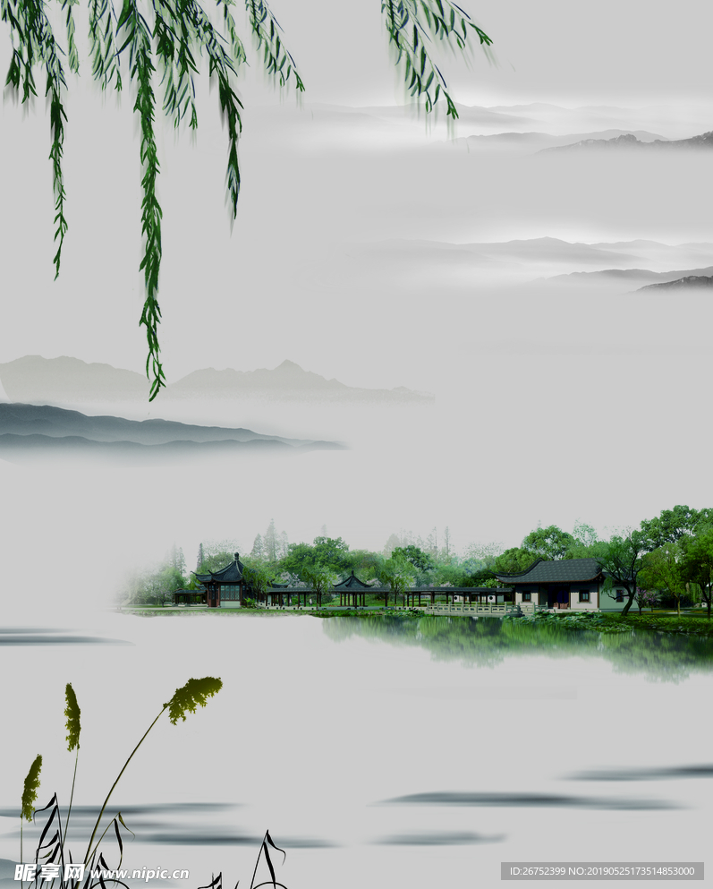 中国风山水画