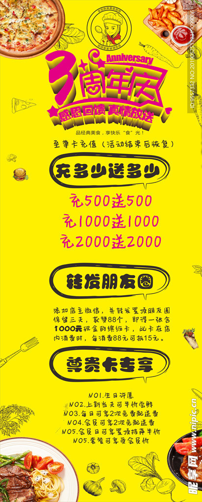 3周年披萨