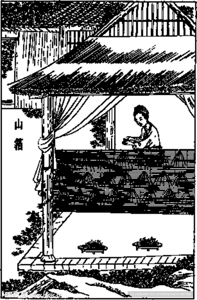 中国古代版画技艺类《山箔 》
