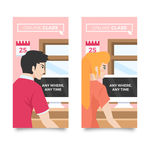 上网络课堂的人物banner