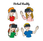 4款彩绘戴VR头显的人物半身像