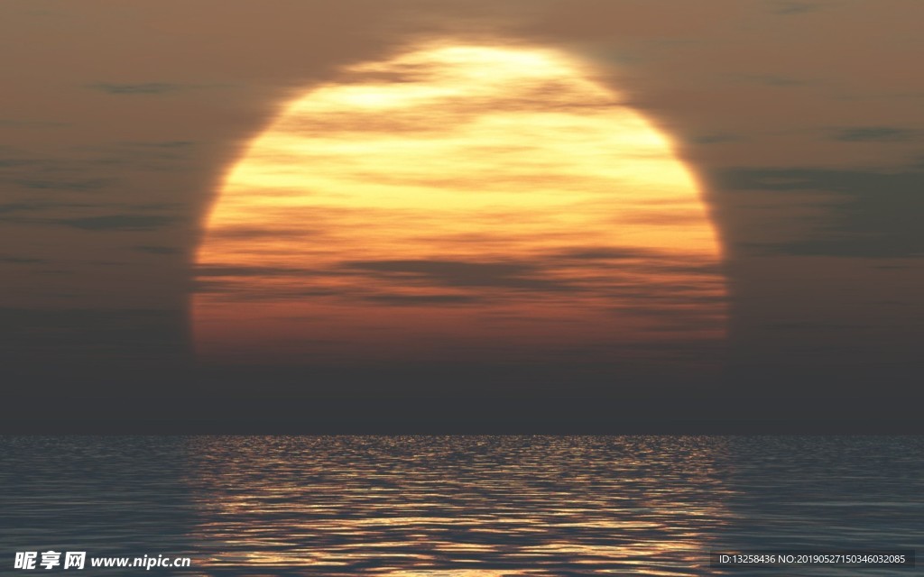 大海夕阳落日云彩