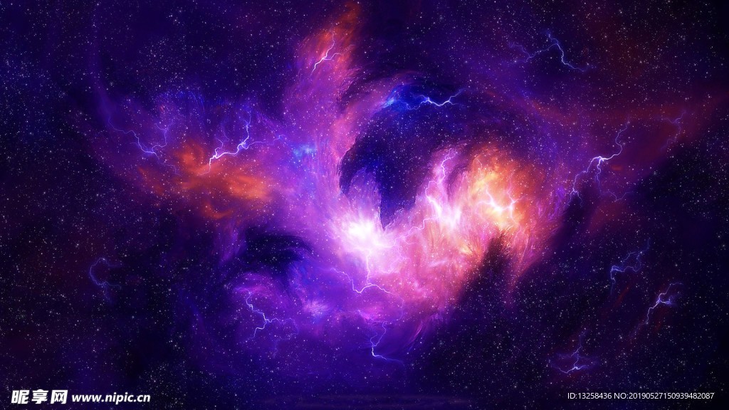 紫色星空宇宙背景