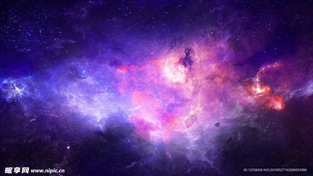 彩色星空星云背景