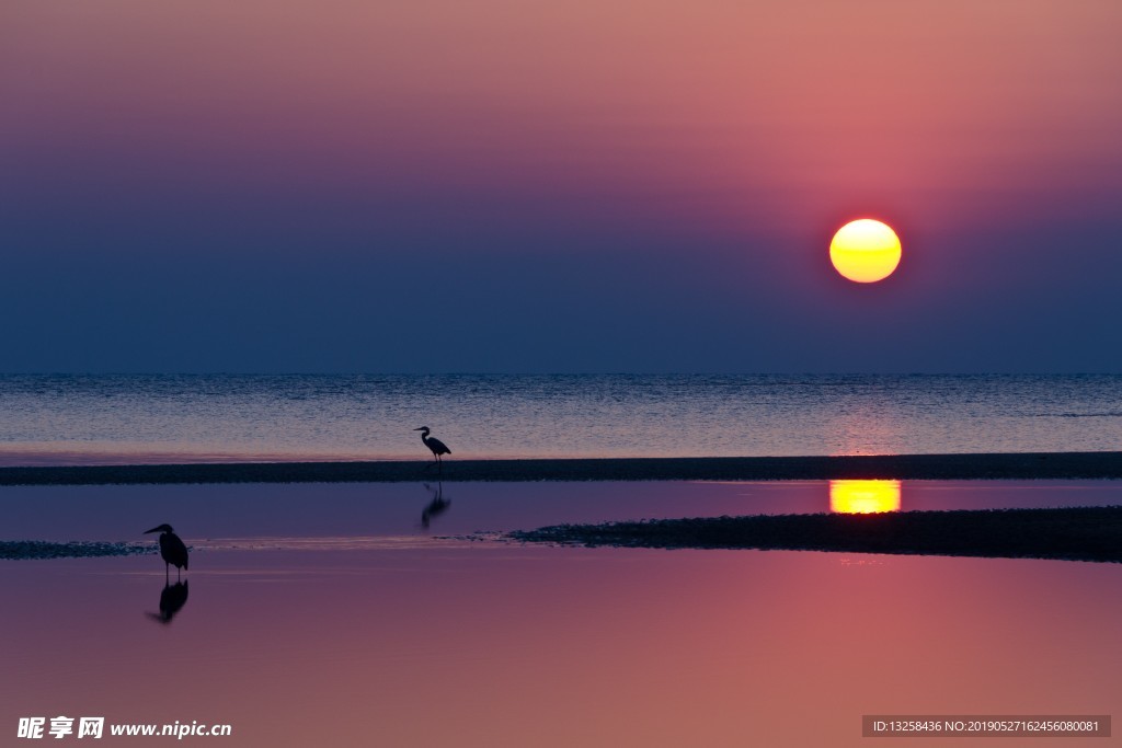 海边夕阳