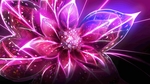 紫色炫光花卉插画背景