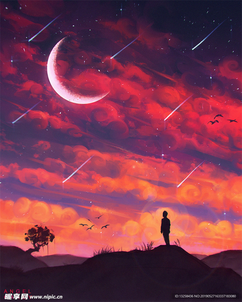 月亮流星