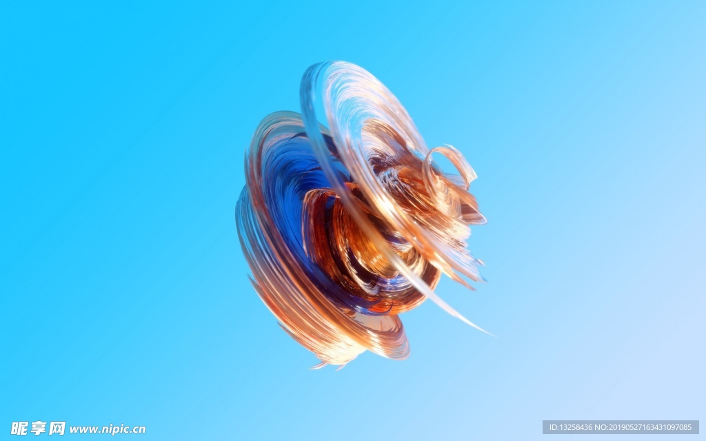 蓝色螺旋抽象背景