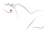 简易线条抽象女人装饰画