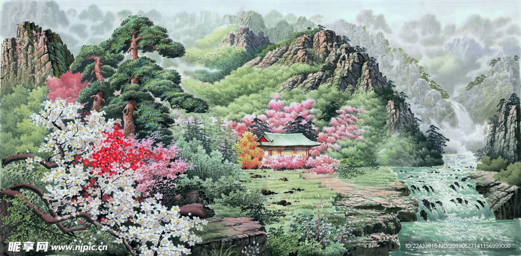山水画 国画 水墨画