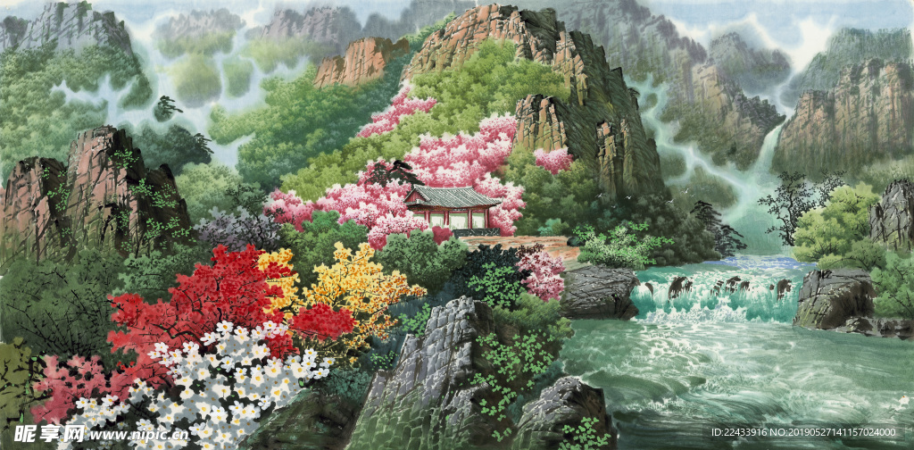 山水画 国画 水墨画