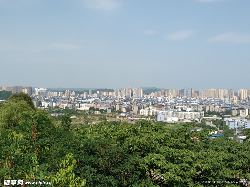 岳池全景图  岳池 鸟瞰