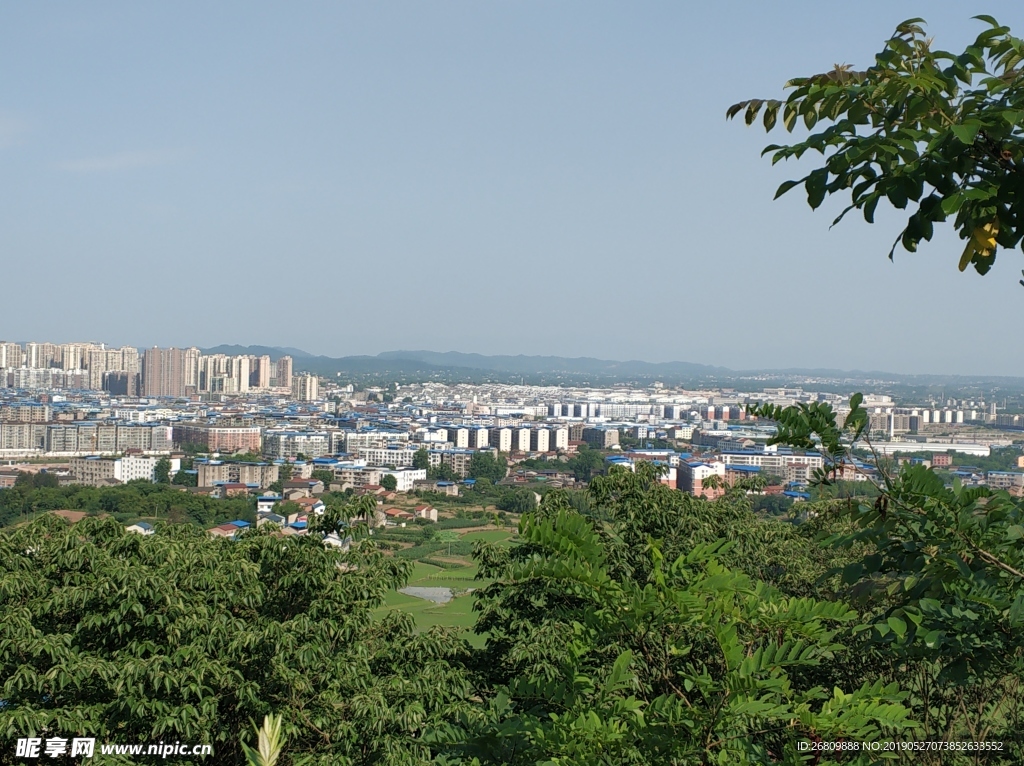 岳池全景图  岳池 鸟瞰