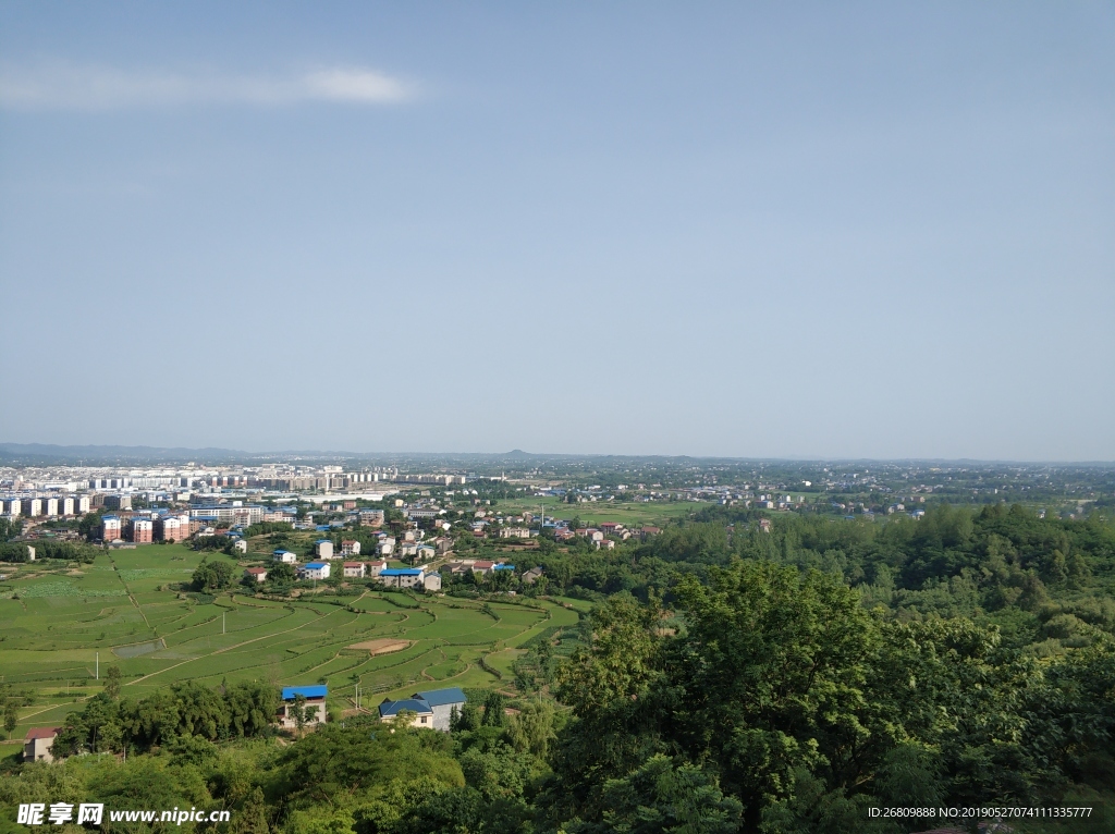 岳池全景图  岳池 鸟瞰