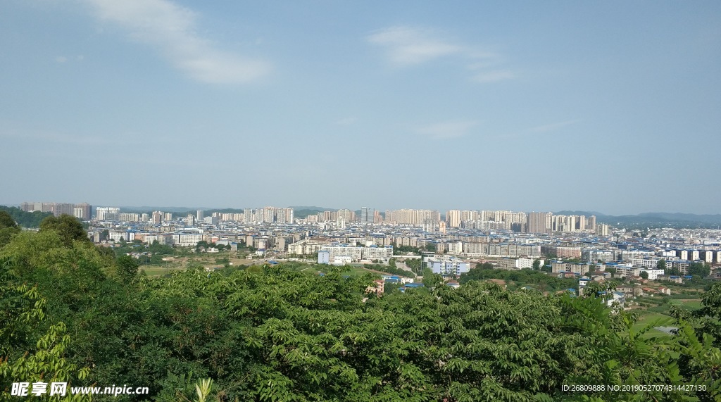 岳池全景图  岳池 鸟瞰