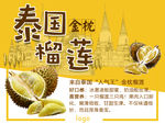 泰国金枕榴莲 贴纸不干胶 水果