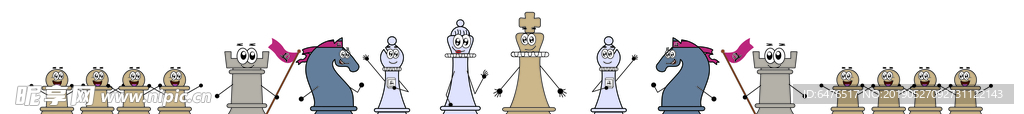 国际象棋Q版卡通造型